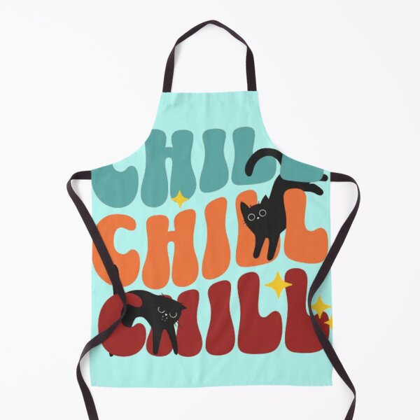 Item preview, Chill Chill Chill Retro Black Cats - Groovy 70s Typography Art designed and sold by GenZFashion000.