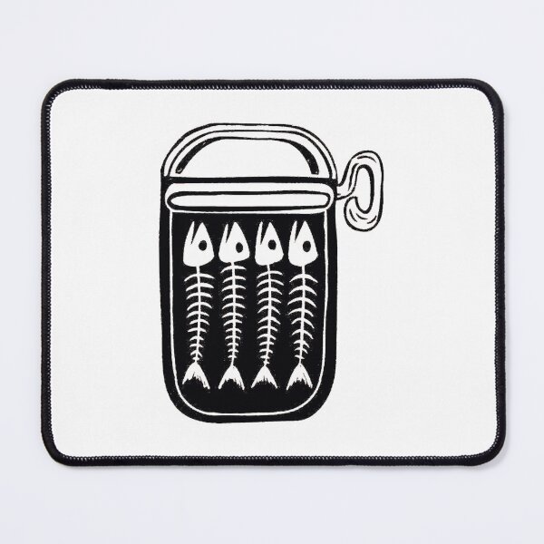 Item preview, Skeleton Sardine Tin Funny Halloween Canned Seafood Art designed and sold by RhinoClothings.