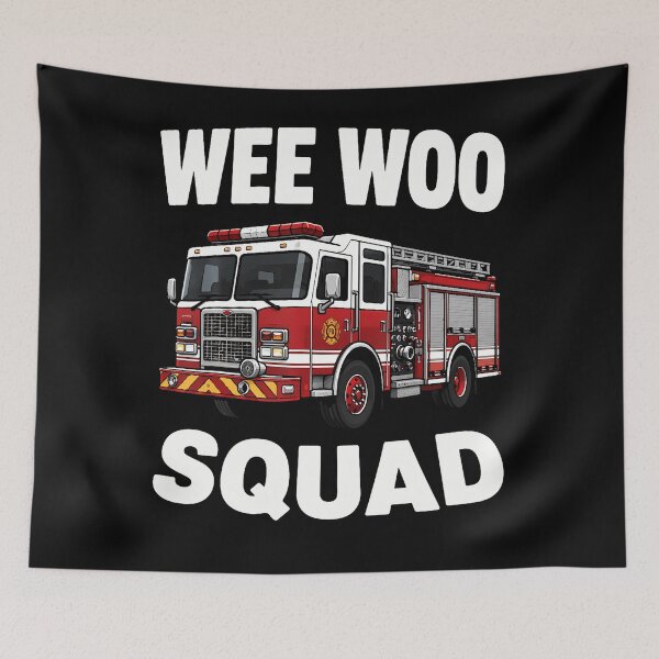 Item preview, Wee Woo Squad Firefighter Funny Design designed and sold by ripgoatclothing.