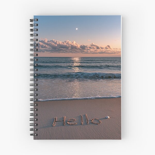 Item preview, Hello Inscription In Sand Under Twilight Moon designed and sold by chase-thewave.