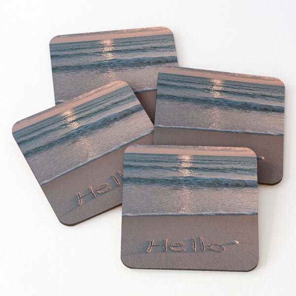 Item preview, Hello Inscription In Sand Under Twilight Moon designed and sold by chase-thewave.