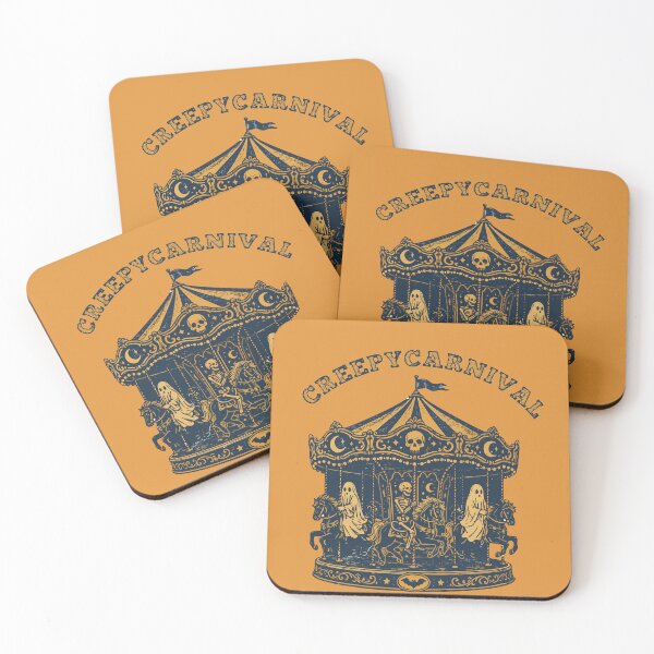 Artikelvorschau, Gruseliges Karnevals-Karussell im Vintage-Halloween-Design entworfen und verkauft von jananinaveen.