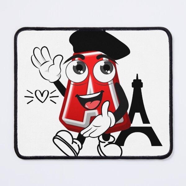 Item preview, Letter A in Paris - Cute Cartoon Travel Initial designed and sold by ImaginARTDesign.