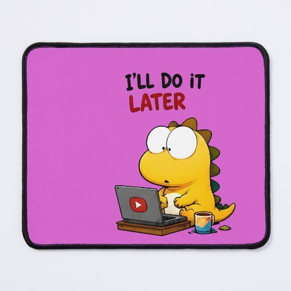Item preview, Procrastination Dinosaur Meme Sticker designed and sold by PreeCha Art & Co..