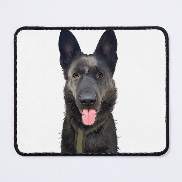 Item preview, Black German Shepherd Dog Portrait Illustration designed and sold by onebystudio.