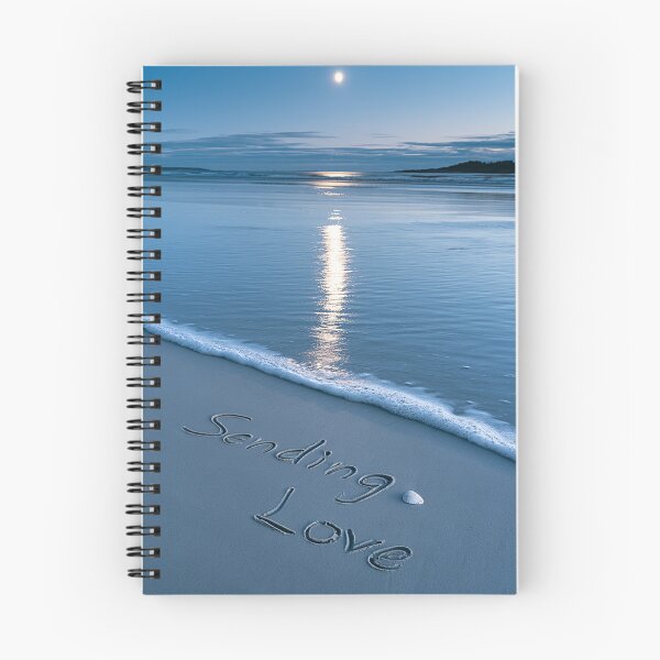 Item preview, Sending Love Sand Inscription Under Moonlight Ocean Sky designed and sold by chase-thewave.