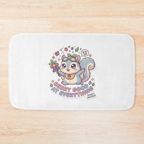 Item preview, Cute Kawaii Berry Good At Everything Squirrel Sticker | Anime Style Speedy Snacker Chibi Art | Cute Animal Quote Sticker designed and sold by Chipkooo.