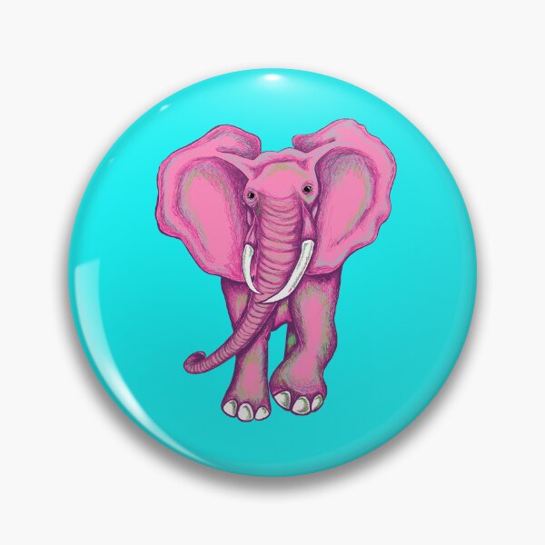 Item preview, Pink Elephant Daydream – Whimsical Hand Drawn Elephant designed and sold by ArtflyStudio.