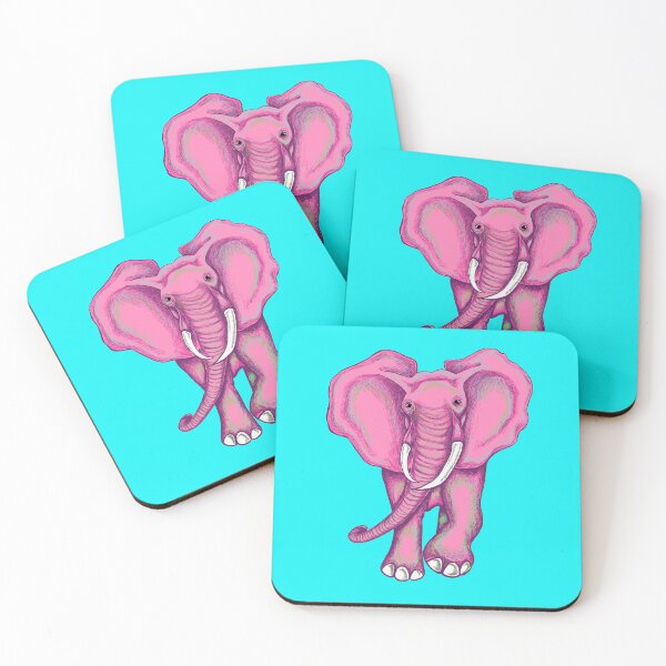 Item preview, Pink Elephant Daydream – Whimsical Hand Drawn Elephant designed and sold by ArtflyStudio.