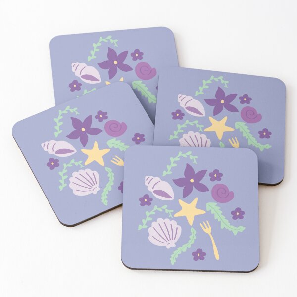 Item preview, Purple seashell pattern designed and sold by ZuriRetroPrints.