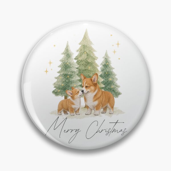 Item preview, Merry Christmas Corgi Watercolor designed and sold by ZoesPlace.