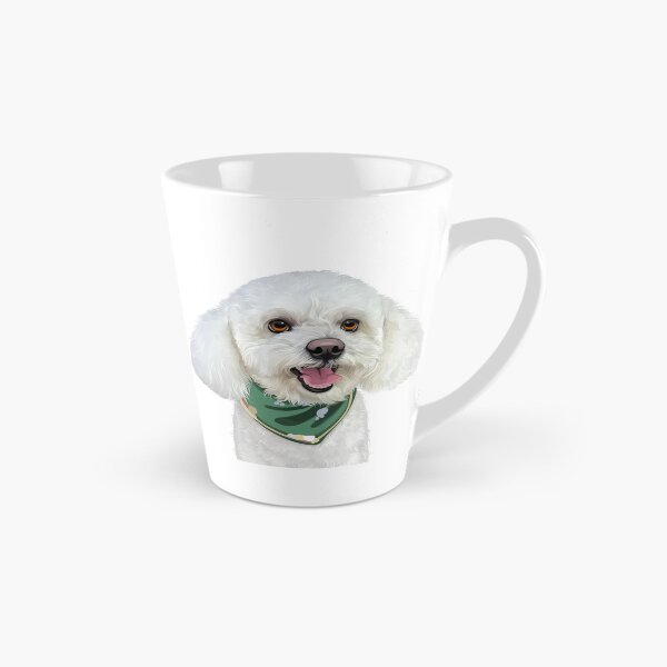 Item preview, Cute White Poodle Bichon Dog Bandana Illustration designed and sold by onebystudio.