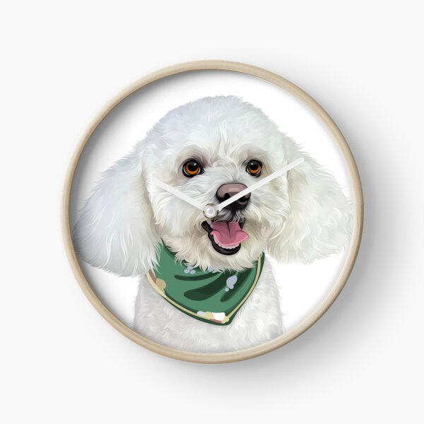 Item preview, Cute White Poodle Bichon Dog Bandana Illustration designed and sold by onebystudio.