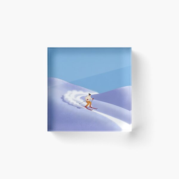 Item preview, Minimalist Skiing Adventure – Winter Mountain Snow designed and sold by KiraChie.
