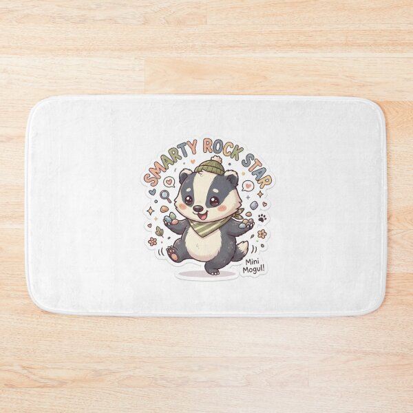 Item preview, Cute Kawaii Smarty Rock Star Badger Sticker | Anime Style Mini Mogul Chibi Badger Art | Rock Collecting Sticker designed and sold by Chipkooo.