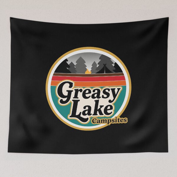 Item preview, Greasy Lake Campsites Sunset Camping designed and sold by HeavHeadDsgn.