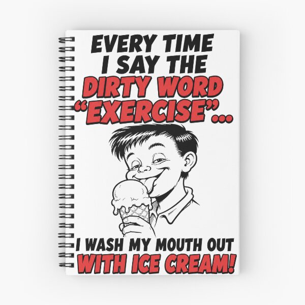 Item preview, Funny Exercise Is a Dirty Word Ice Cream Men’s Shirt designed and sold by Mad Axle Studios.