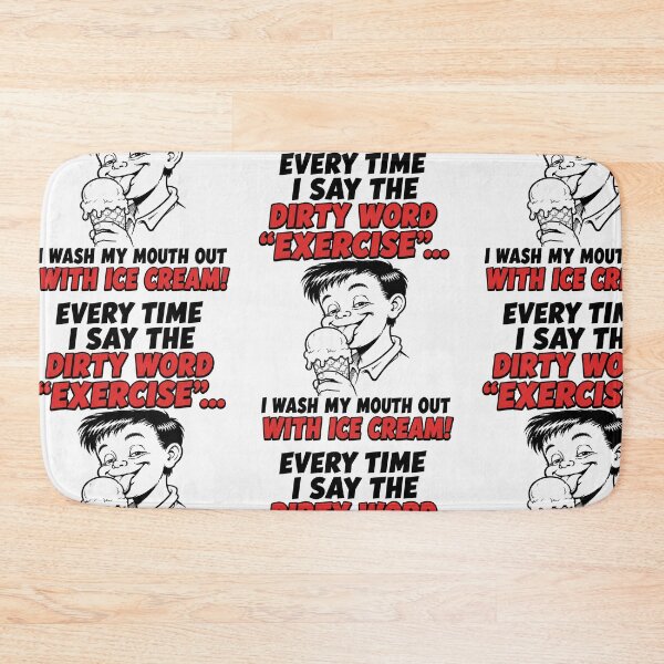 Item preview, Funny Exercise Is a Dirty Word Ice Cream Men’s Shirt designed and sold by Mad Axle Studios.