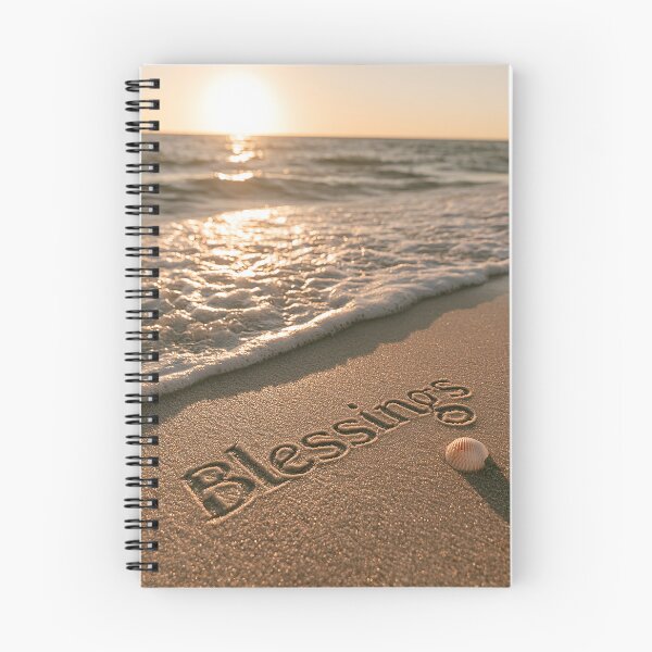 Item preview, Blessings Sand Inscription At Sunset Shoreline designed and sold by chase-thewave.