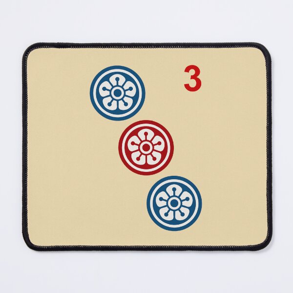 Item preview, MAHJONG PLAYERS, #3 DOT TILE, DOTS, GAME DAY, STRATEGY designed and sold by classic car craze.