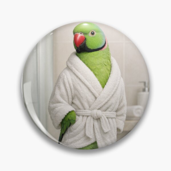 Item preview, Relaxing Bathrobe Indian Ringneck Parrot designed and sold by Sillytoe.