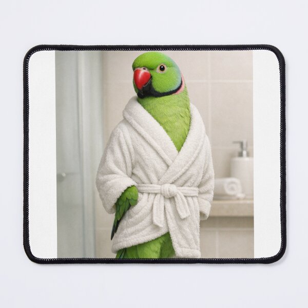 Item preview, Relaxing Bathrobe Indian Ringneck Parrot designed and sold by Sillytoe.