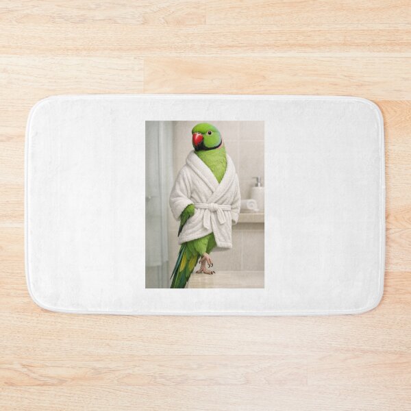 Item preview, Relaxing Bathrobe Indian Ringneck Parrot designed and sold by Sillytoe.