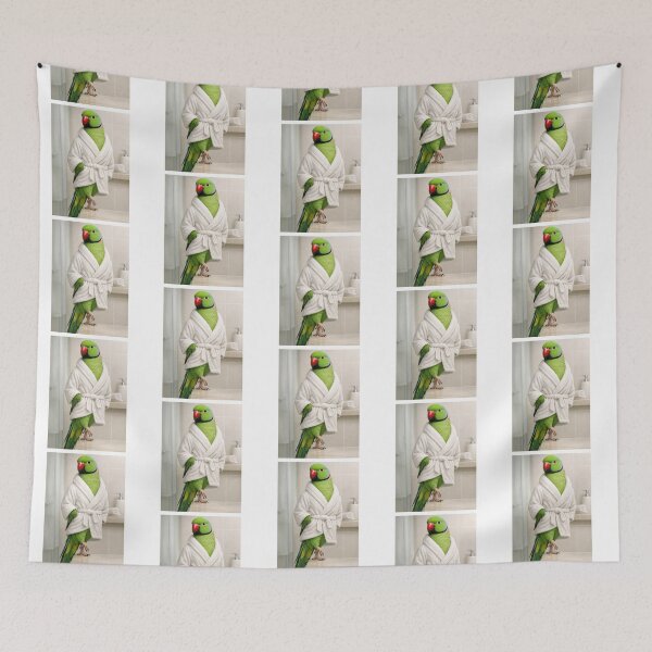 Item preview, Relaxing Bathrobe Indian Ringneck Parrot designed and sold by Sillytoe.