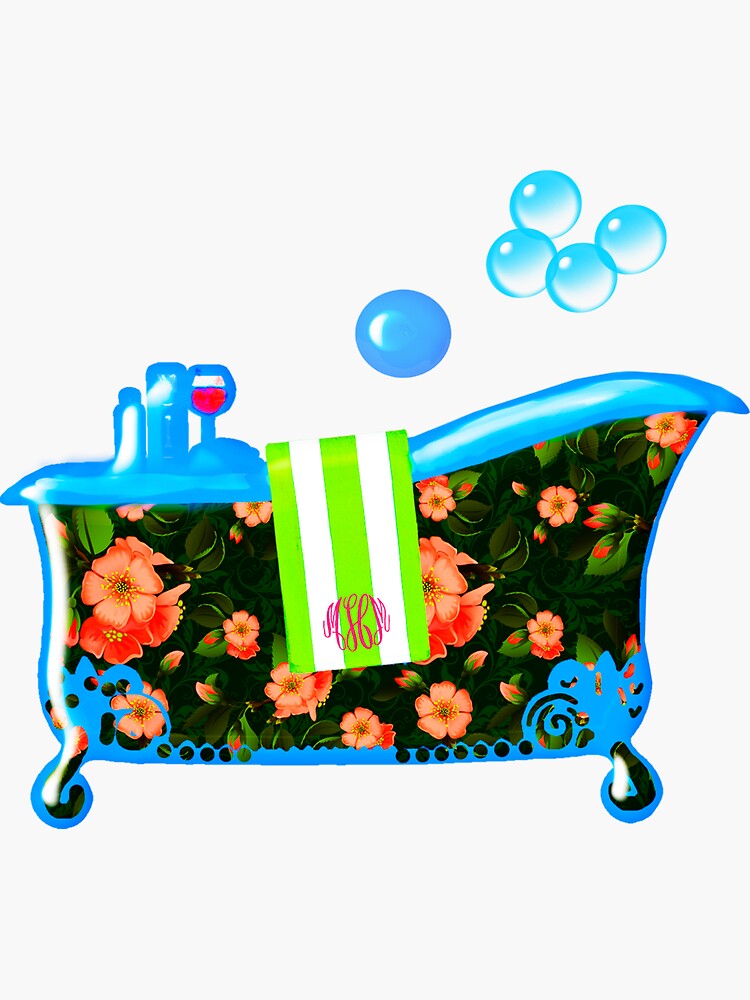 "Bathtub Sticker" Sticker by DusicaP Redbubble