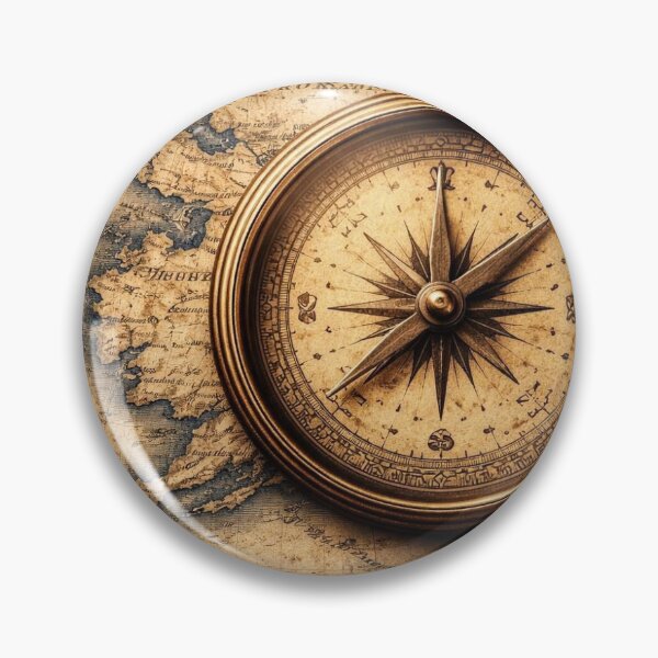 Item preview, Vintage Alaska Map Compass Retro Explorer Art designed and sold by TrendyWaveCo.