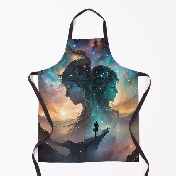 Item preview, Twin Souls - Cosmic connection beneath a starry galaxy designed and sold by NeyhineAngelionShop.