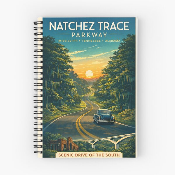 Item preview, Natchez Trace Parkway Vintage Travel Poster (Mississippi Tennessee Alabama) Scenic Road Trip Wall Art designed and sold by Eclipse 3699.