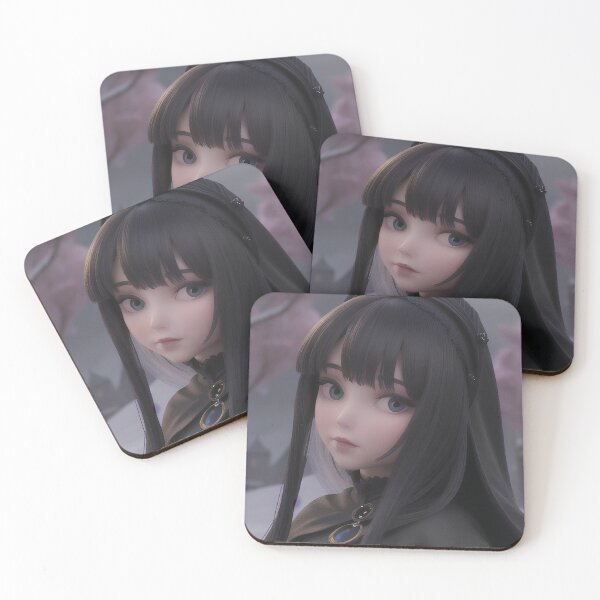 Item preview, Moonlit Gothic Girl in Black designed and sold by MoonGlyphSilence.
