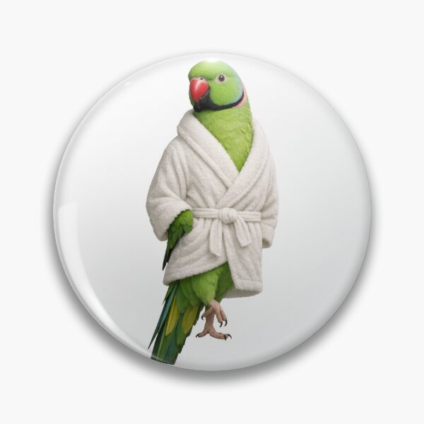 Item preview, Comfy Bathrobe Indian Ringneck Parrot designed and sold by Sillytoe.