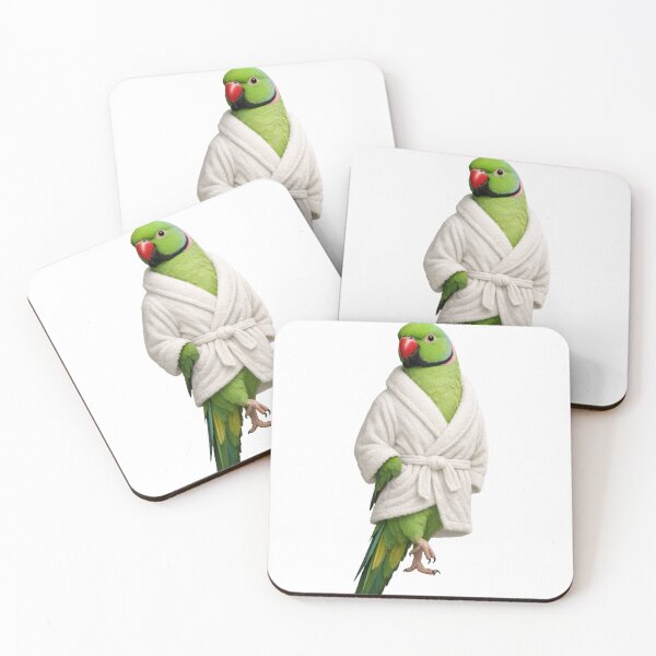 Item preview, Comfy Bathrobe Indian Ringneck Parrot designed and sold by Sillytoe.