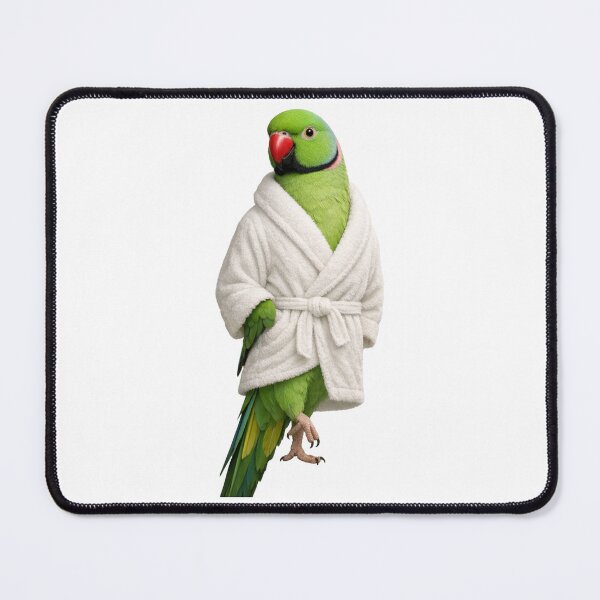 Item preview, Comfy Bathrobe Indian Ringneck Parrot designed and sold by Sillytoe.