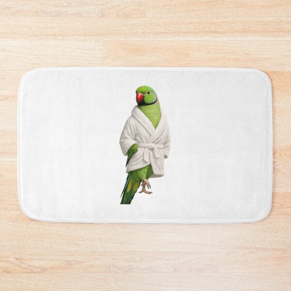 Item preview, Comfy Bathrobe Indian Ringneck Parrot designed and sold by Sillytoe.