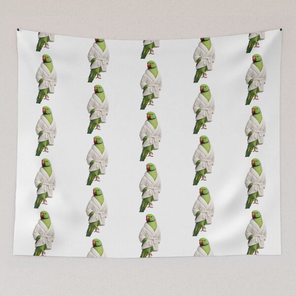 Item preview, Comfy Bathrobe Indian Ringneck Parrot designed and sold by Sillytoe.