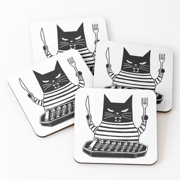 Item preview, Halloween Black Cat And Sardines Tin Funny Hungry Pet Graphic designed and sold by RhinoClothings.