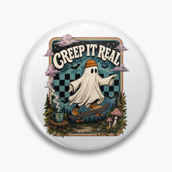 Item preview, Creep It Real Retro Halloween Ghost Funny Dark Humor Design designed and sold by PartyFam.