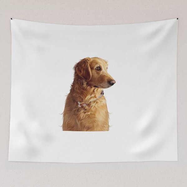 Item preview, Golden Retriever Profile Side View Dog Illustration designed and sold by onebystudio.