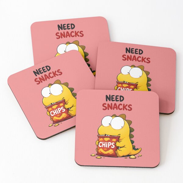 Item preview, Need Snacks Funny Dinosaur Sticker designed and sold by PreeCha Art & Co..