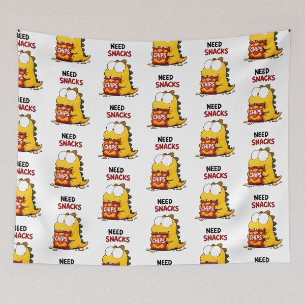 Item preview, Need Snacks Funny Dinosaur Sticker designed and sold by PreeCha Art & Co..