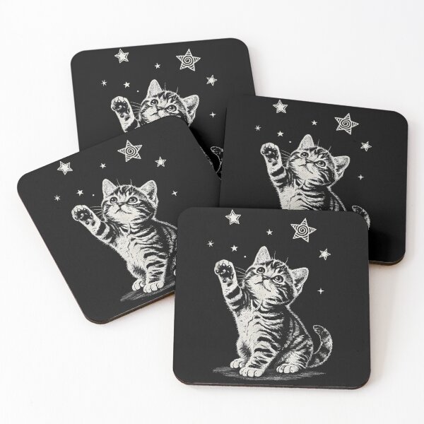 Item preview, Y2K Cat Jumping Stars Silly 90s 2000s Grunge Vintage  designed and sold by OMITTEROMINOUS.