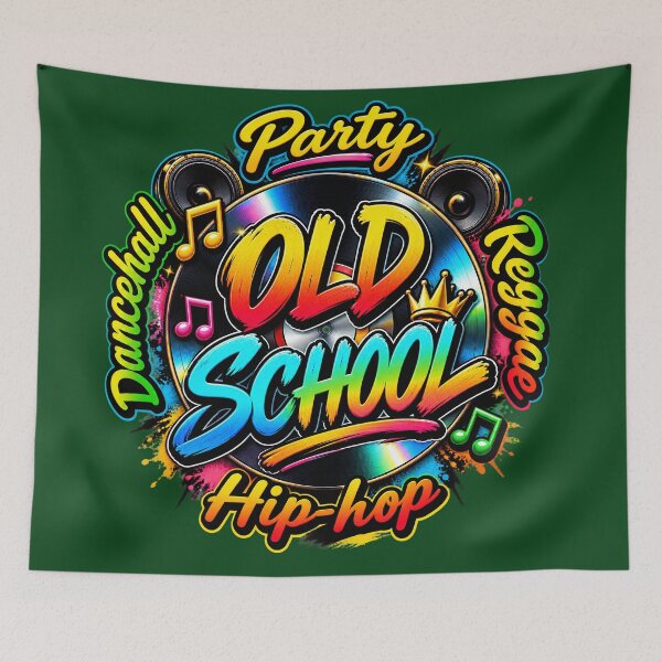 Item preview, Old School Party Reggae Dancehall Hip-Hop Vinyl Record Retro Music Design designed and sold by digitalbob60.