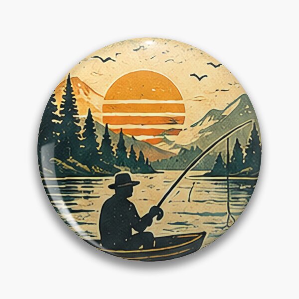 Item preview, retro vintage man fishing designed and sold by pieropiero.