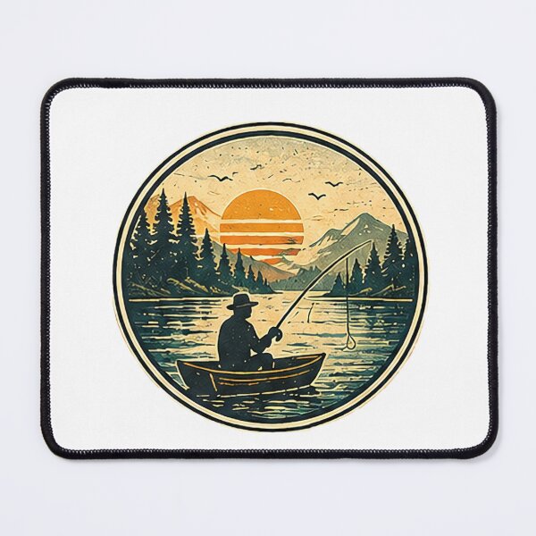 Item preview, retro vintage man fishing designed and sold by pieropiero.