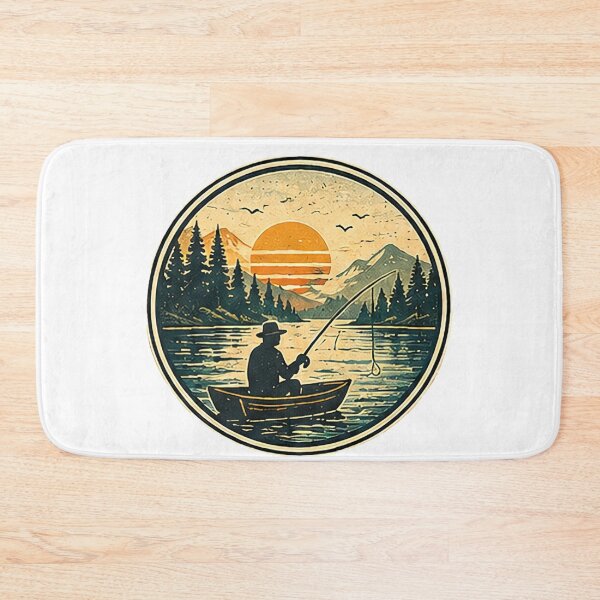 Item preview, retro vintage man fishing designed and sold by pieropiero.