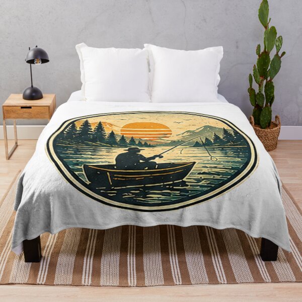 Item preview, retro vintage man fishing designed and sold by pieropiero.