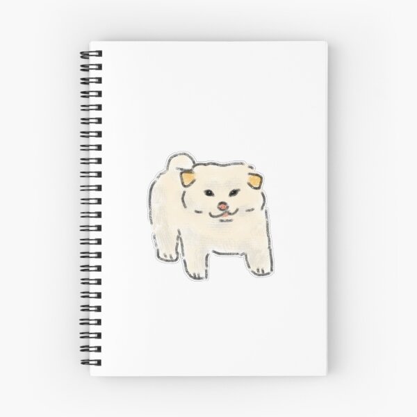 Item preview, Cute White Pomeranian Fluffy Dog Standing Art designed and sold by raun.draw.
